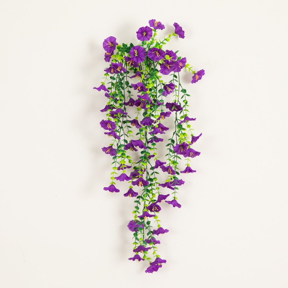 30in. UV Resistant Morning Glory Hanging Plant (Indoor/Outdoor) - Set of 6. Picture 3