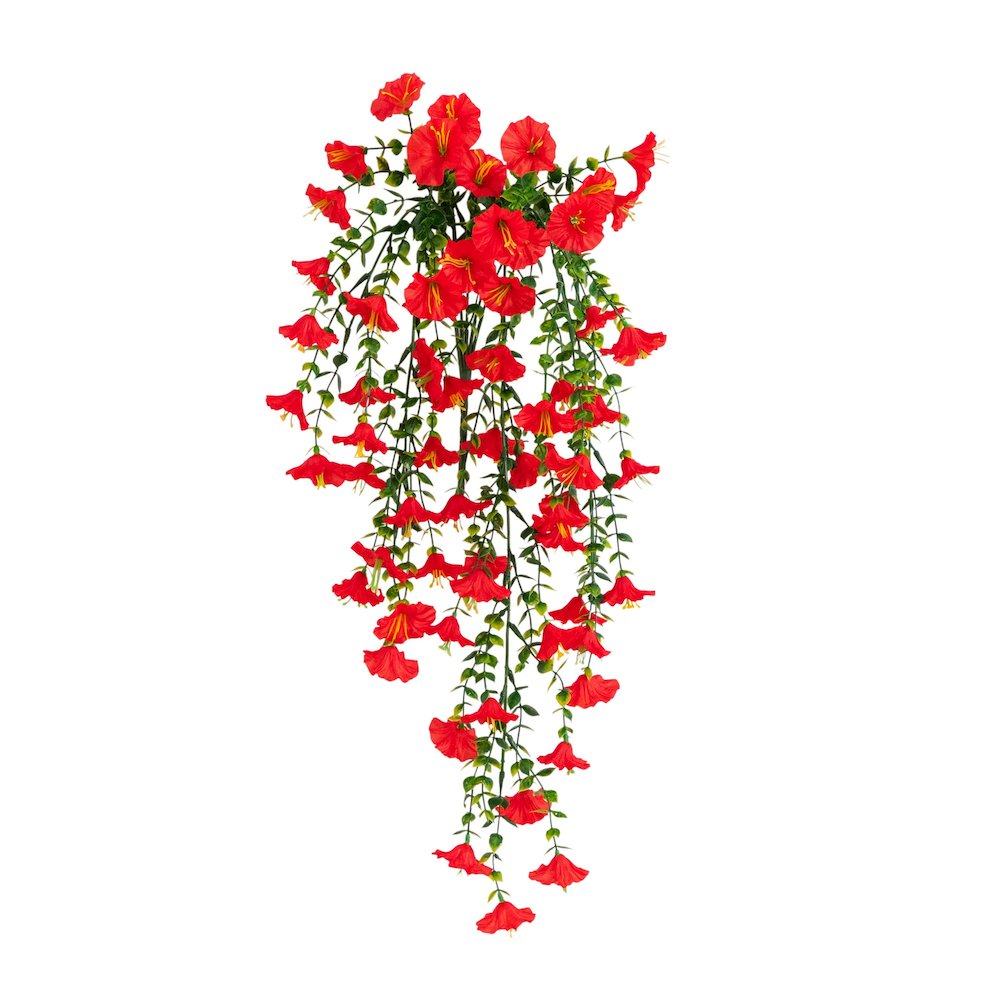 30in. UV Resistant Morning Glory Hanging Plant (Indoor/Outdoor) - Set of 6. Picture 5