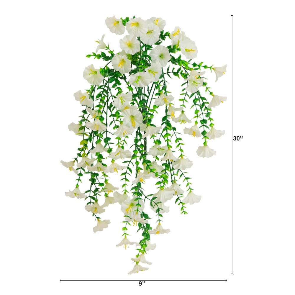30in. UV Resistant Morning Glory Hanging Plant (Indoor/Outdoor) - Set of 6. Picture 2