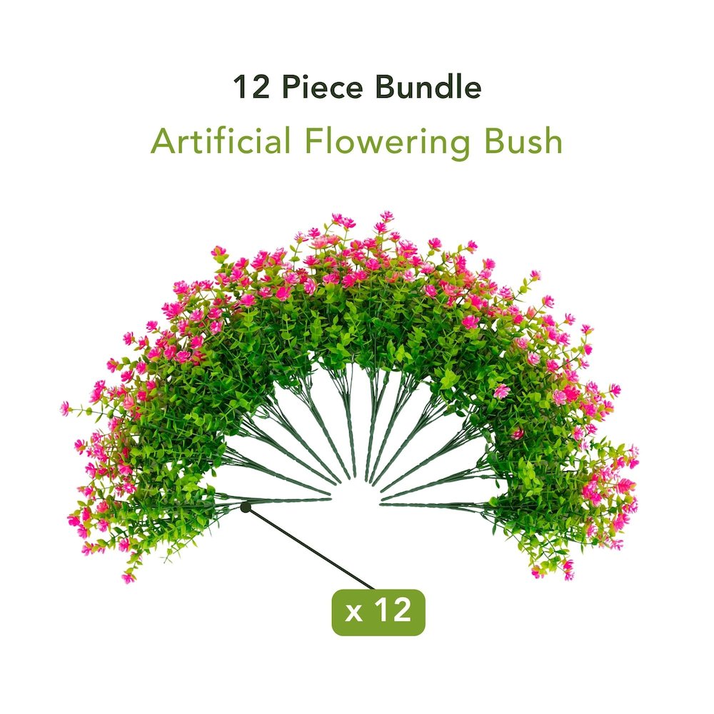 13in. UV Resistant Flowering Mini Rose Bush (Indoor/Outdoor) - Set of 12. Picture 10