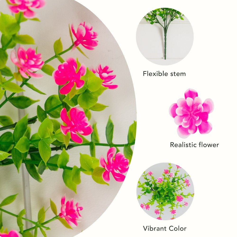 13in. UV Resistant Flowering Mini Rose Bush (Indoor/Outdoor) - Set of 12. Picture 9