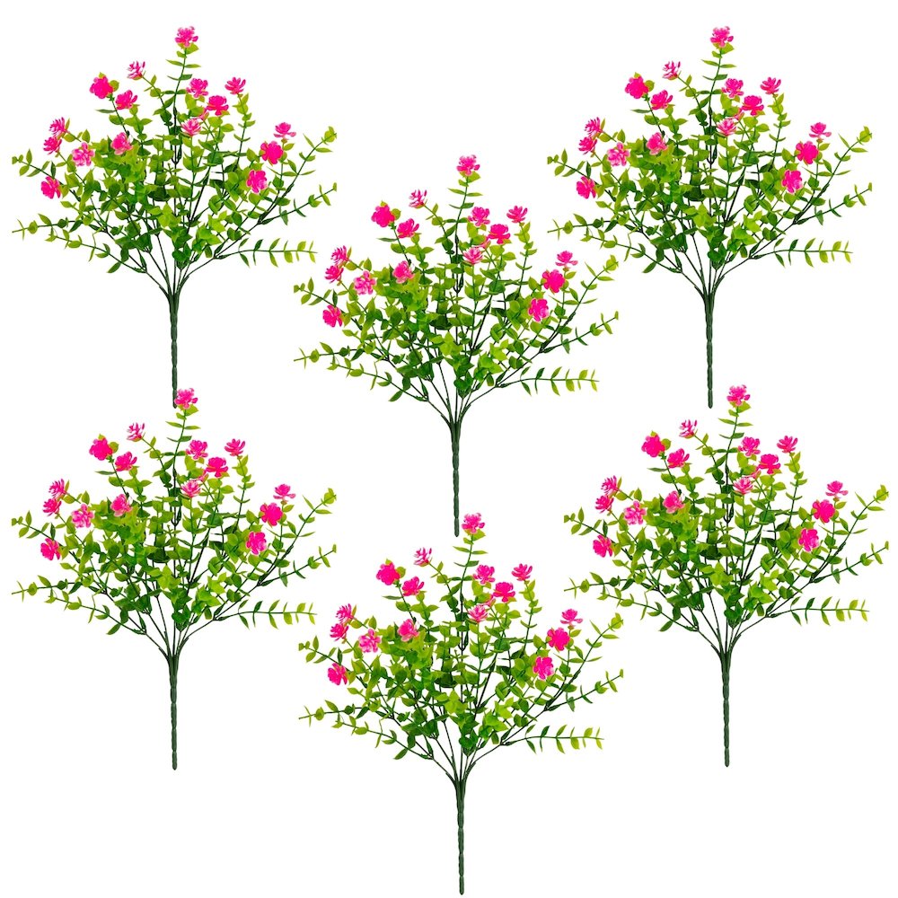 13in. UV Resistant Flowering Mini Rose Bush (Indoor/Outdoor) - Set of 12. Picture 5