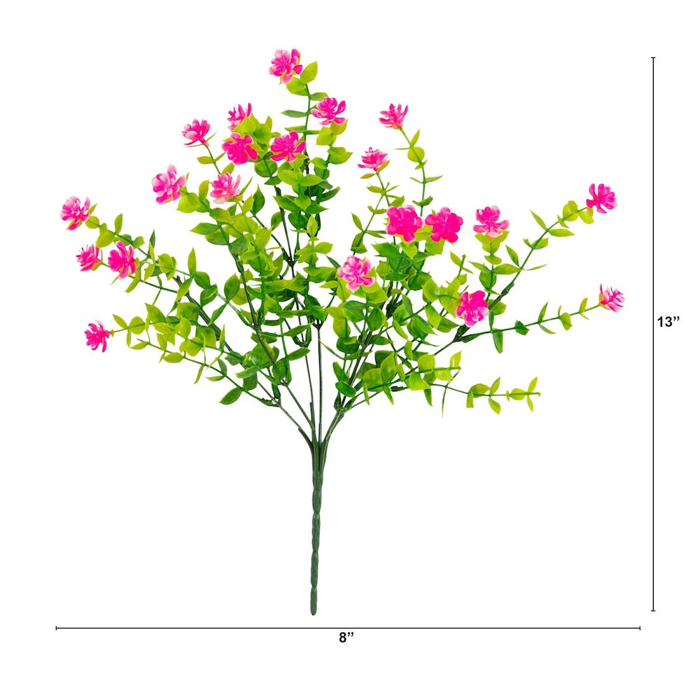 13in. UV Resistant Flowering Mini Rose Bush (Indoor/Outdoor) - Set of 12. Picture 2