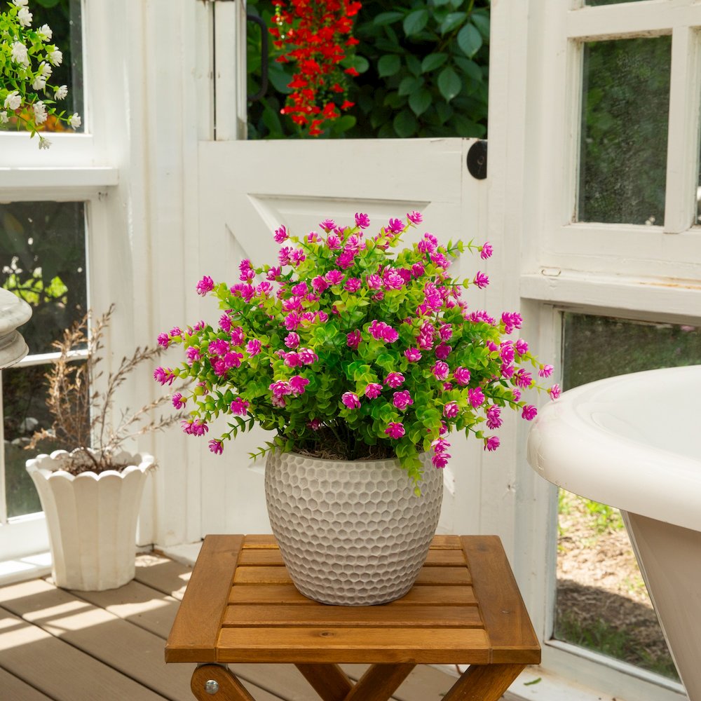 13in. UV Resistant Flowering Mini Rose Bush (Indoor/Outdoor) - Set of 12. Picture 7