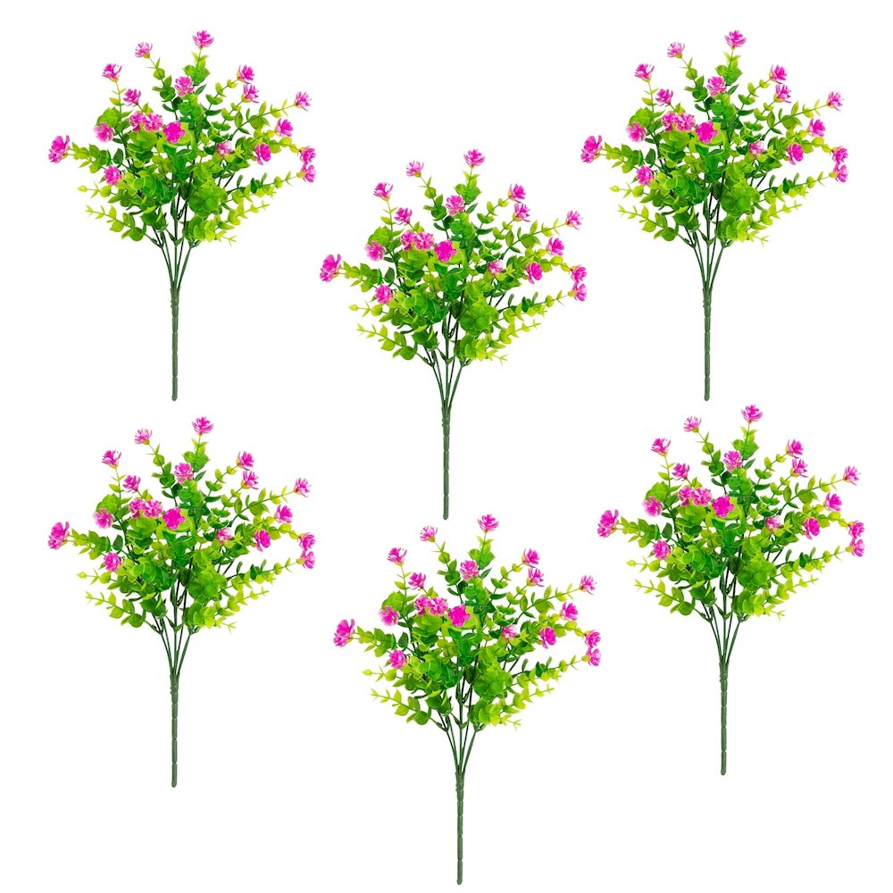 13in. UV Resistant Flowering Mini Rose Bush (Indoor/Outdoor) - Set of 12. Picture 5