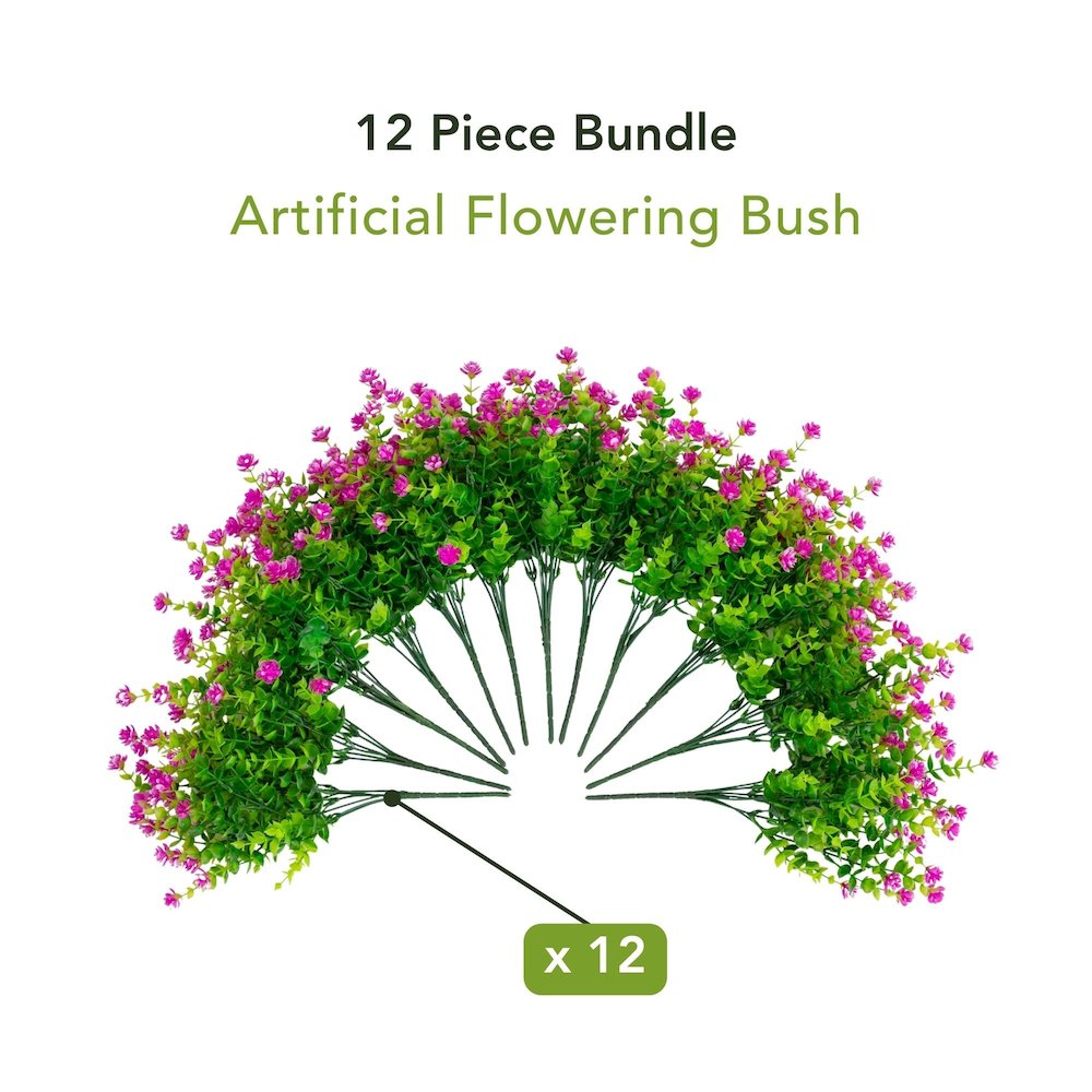13in. UV Resistant Flowering Mini Rose Bush (Indoor/Outdoor) - Set of 12. Picture 10