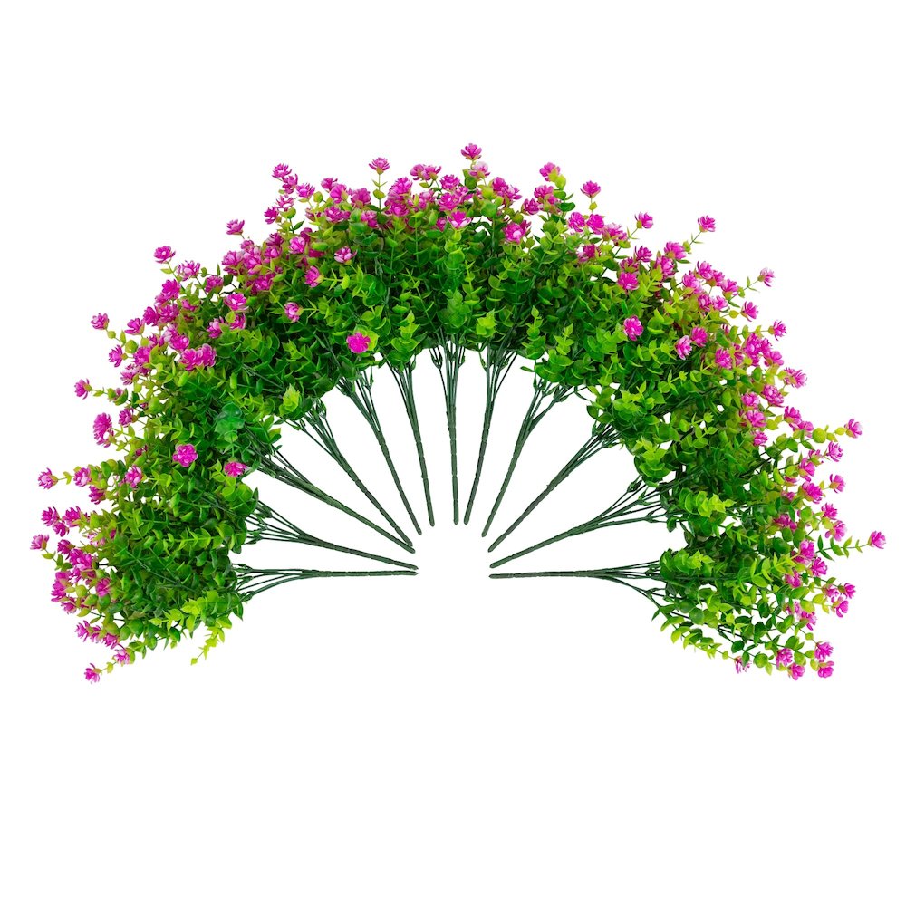 13in. UV Resistant Flowering Mini Rose Bush (Indoor/Outdoor) - Set of 12. Picture 1