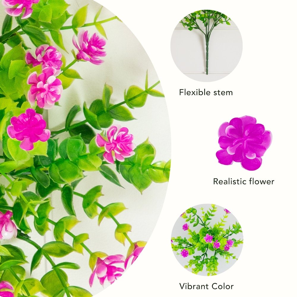 13in. UV Resistant Flowering Mini Rose Bush (Indoor/Outdoor) - Set of 12. Picture 9