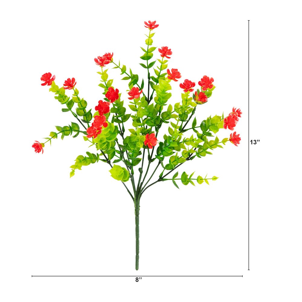 13in. UV Resistant Flowering Mini Rose Bush (Indoor/Outdoor) - Set of 12. Picture 2