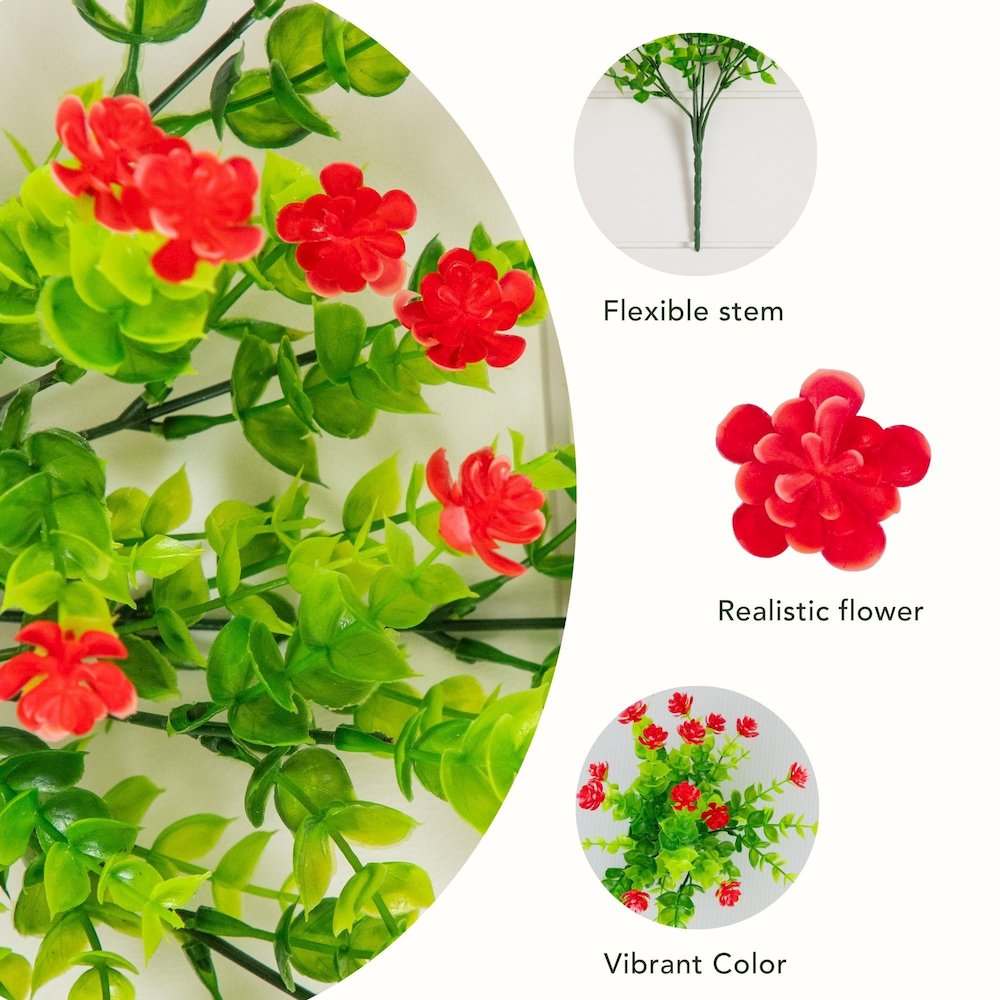 13in. UV Resistant Flowering Mini Rose Bush (Indoor/Outdoor) - Set of 12. Picture 10