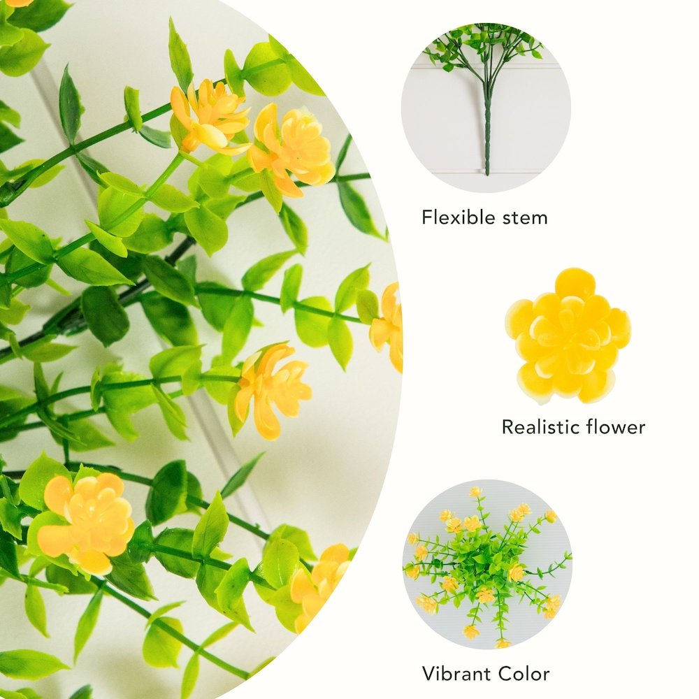 13in. UV Resistant Flowering Mini Rose Bush (Indoor/Outdoor) - Set of 12. Picture 11