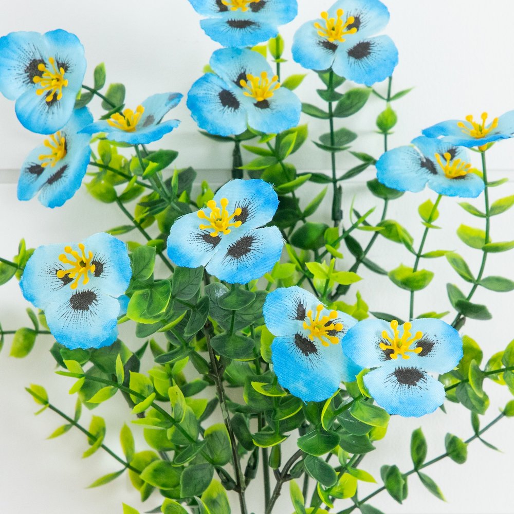 13in. UV Resistant Artificial Pansy Bush (Indoor/Outdoor) - Set of 12. Picture 4