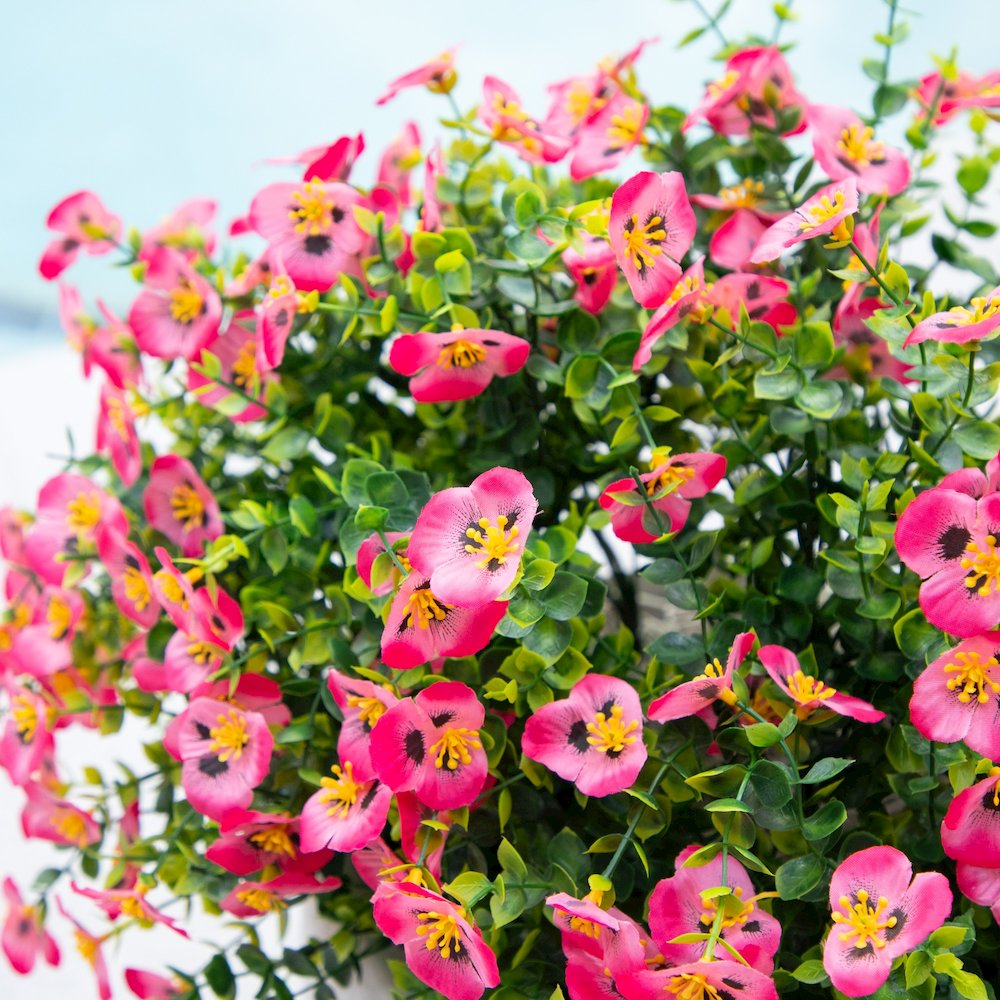 13in. UV Resistant Artificial Pansy Bush (Indoor/Outdoor) - Set of 12. Picture 5