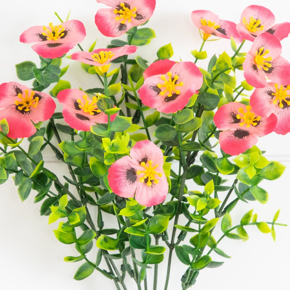 13in. UV Resistant Artificial Pansy Bush (Indoor/Outdoor) - Set of 12. Picture 4