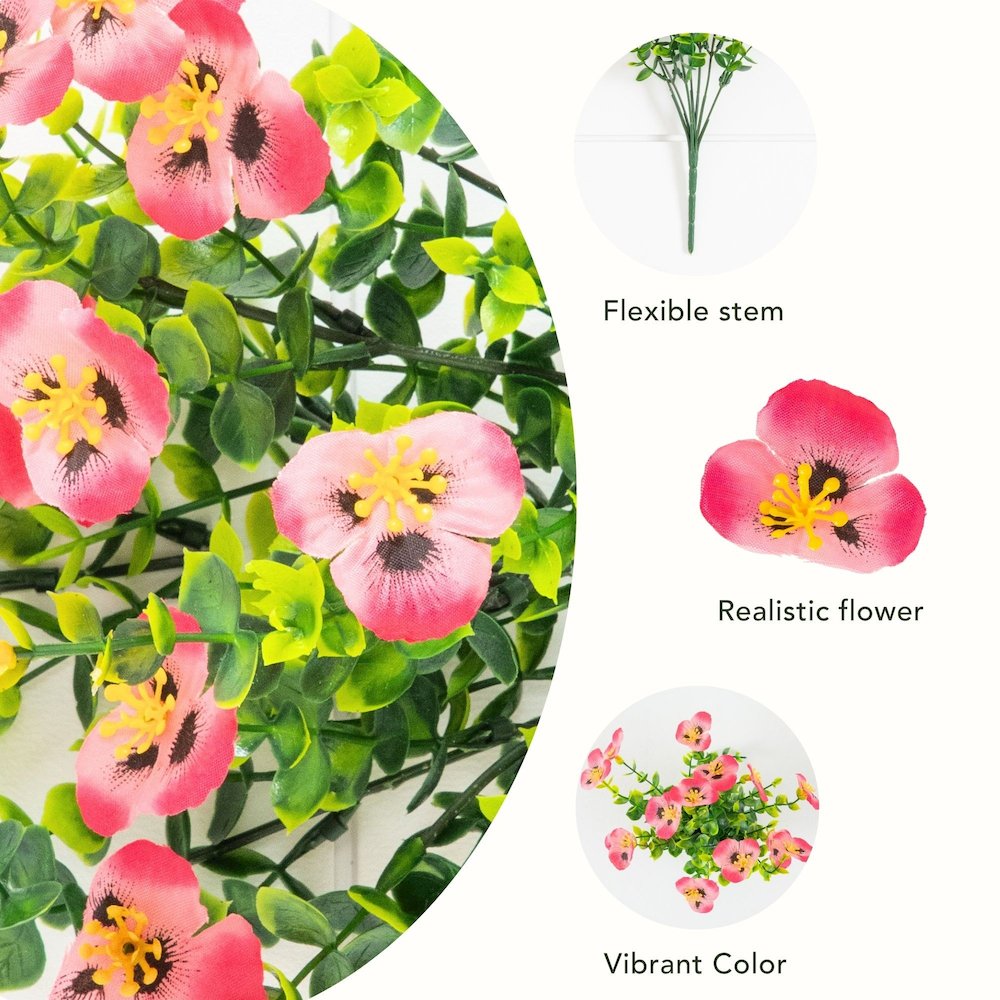 13in. UV Resistant Artificial Pansy Bush (Indoor/Outdoor) - Set of 12. Picture 10
