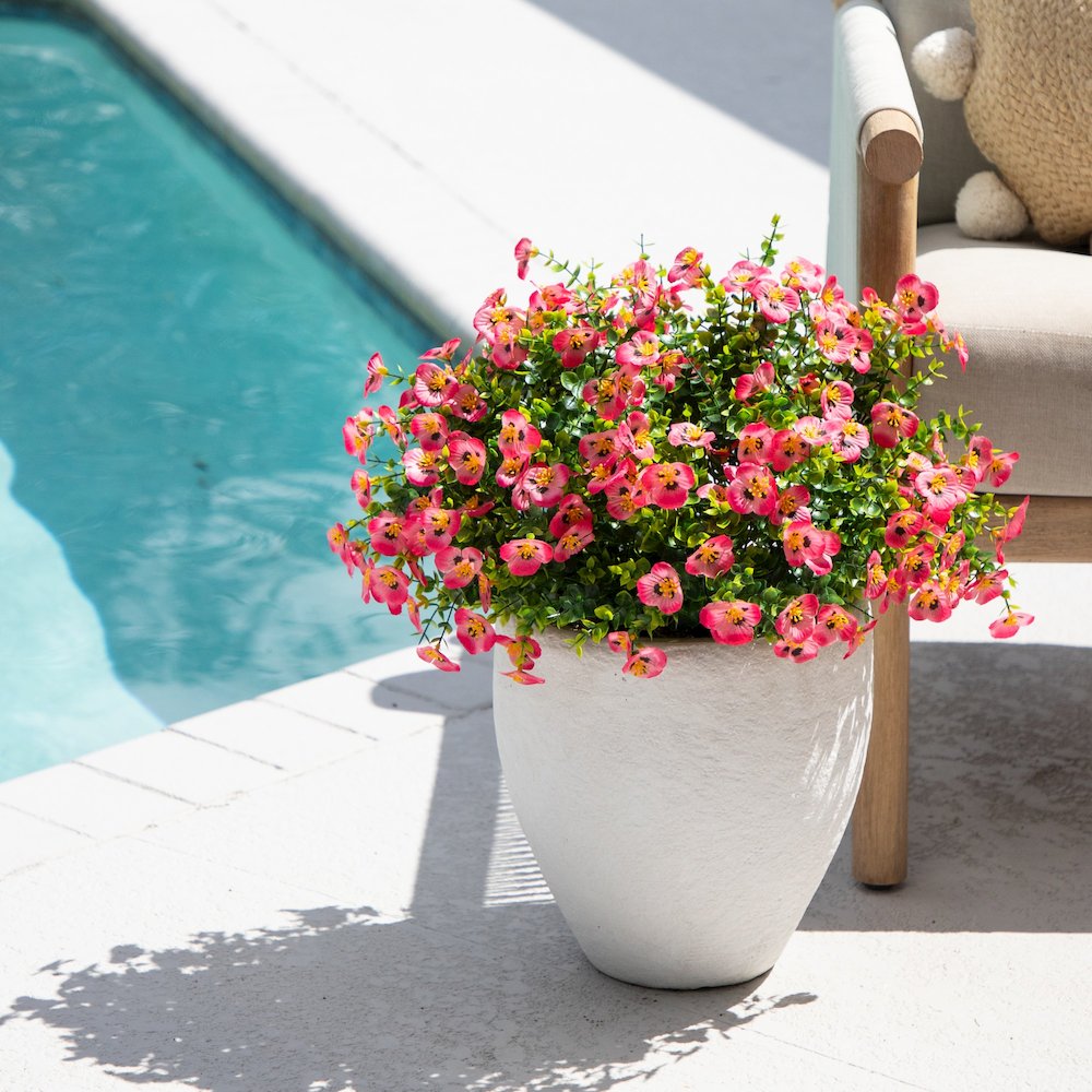 13in. UV Resistant Artificial Pansy Bush (Indoor/Outdoor) - Set of 12. Picture 8