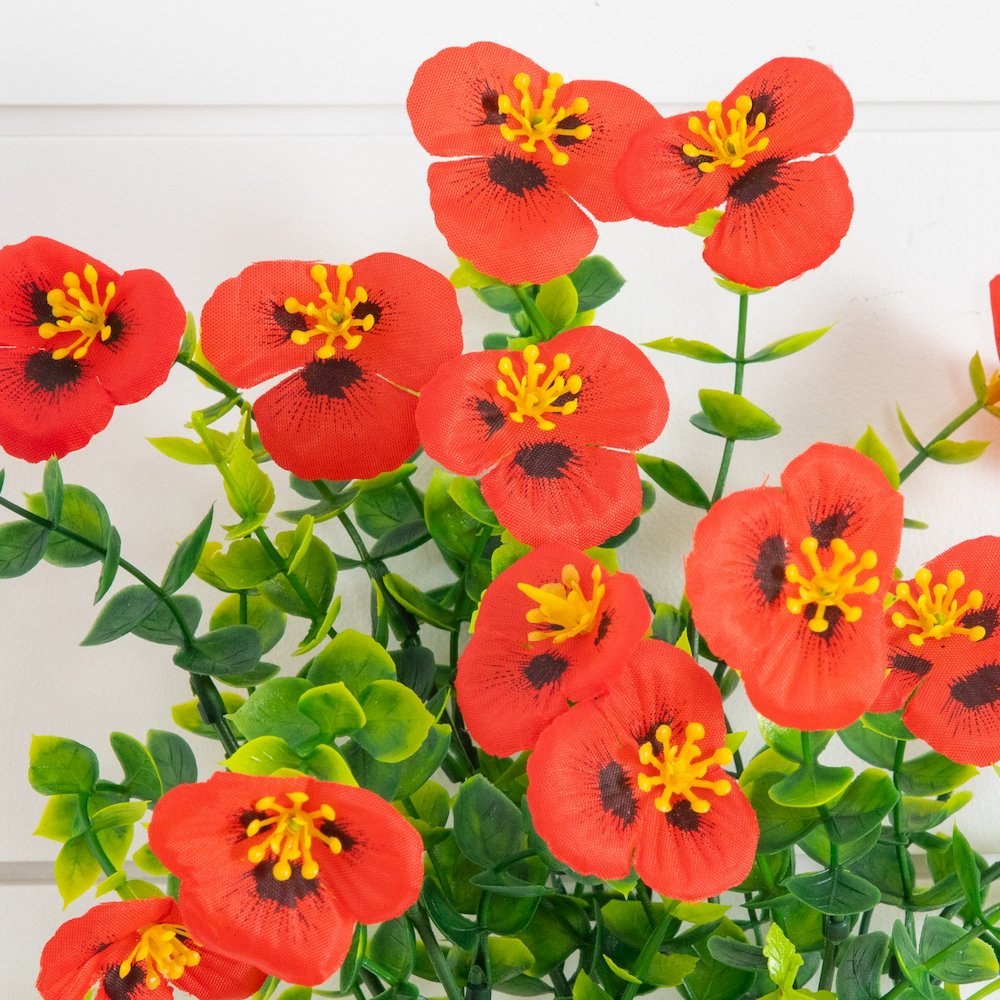 13in. UV Resistant Artificial Pansy Bush (Indoor/Outdoor) - Set of 12. Picture 4