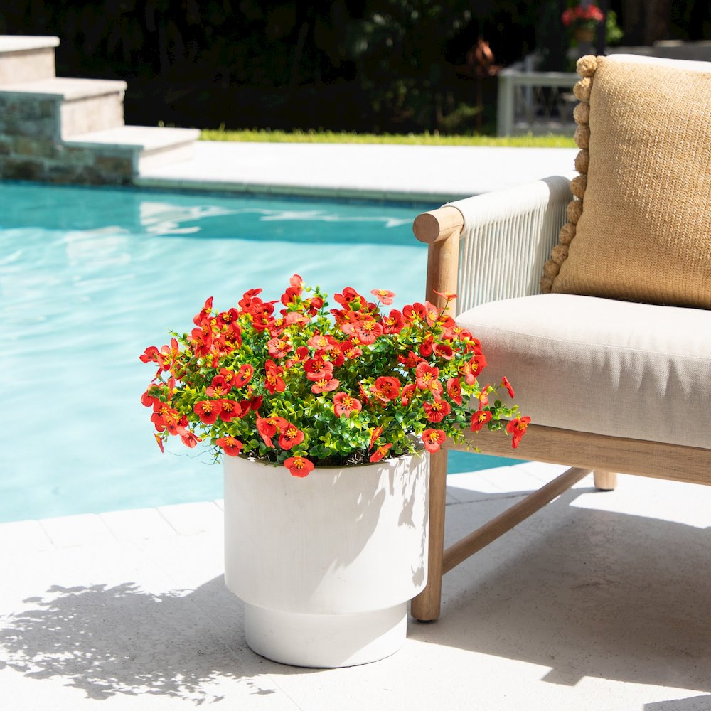 13in. UV Resistant Artificial Pansy Bush (Indoor/Outdoor) - Set of 12. Picture 7