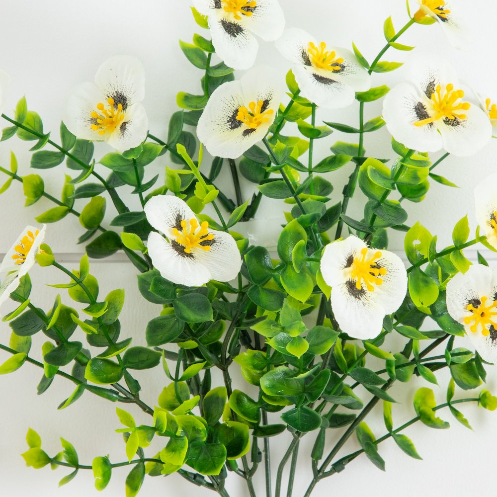 13in. UV Resistant Artificial Pansy Bush (Indoor/Outdoor) - Set of 12. Picture 4