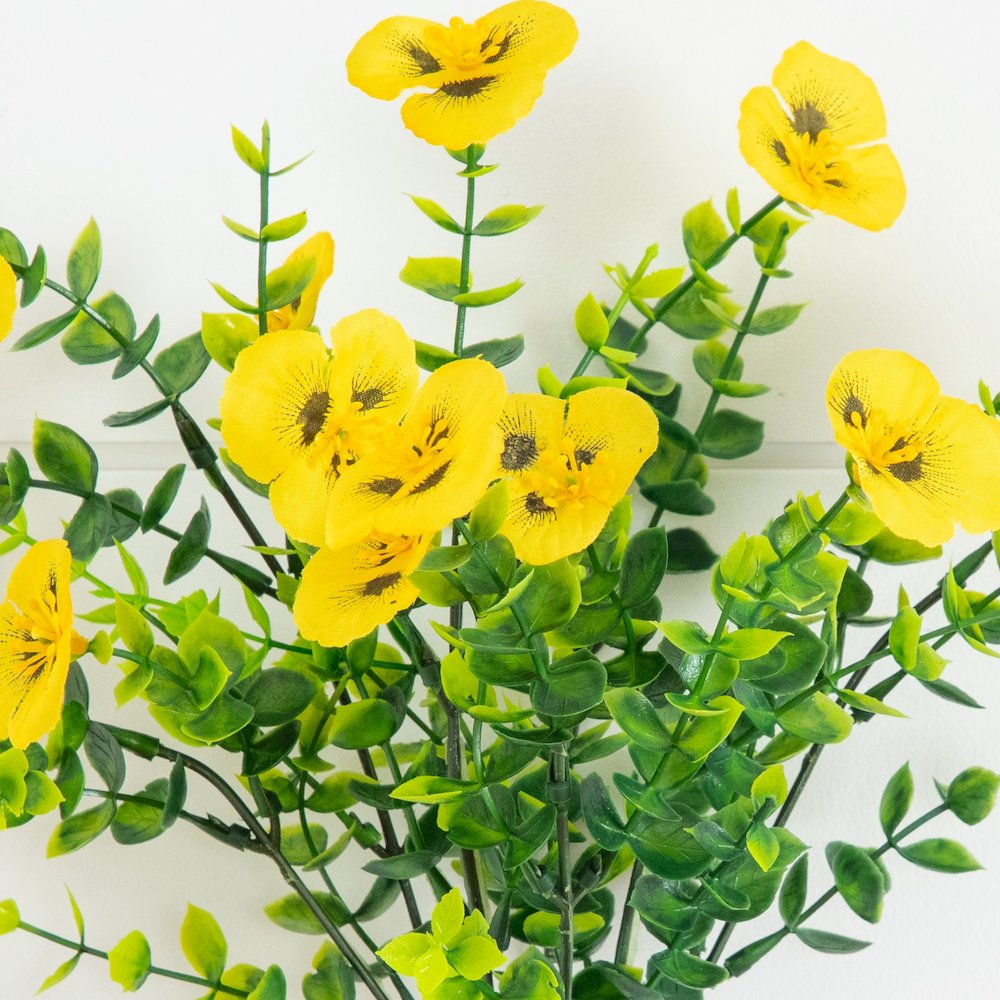 13in. UV Resistant Artificial Pansy Bush (Indoor/Outdoor) - Set of 12. Picture 4