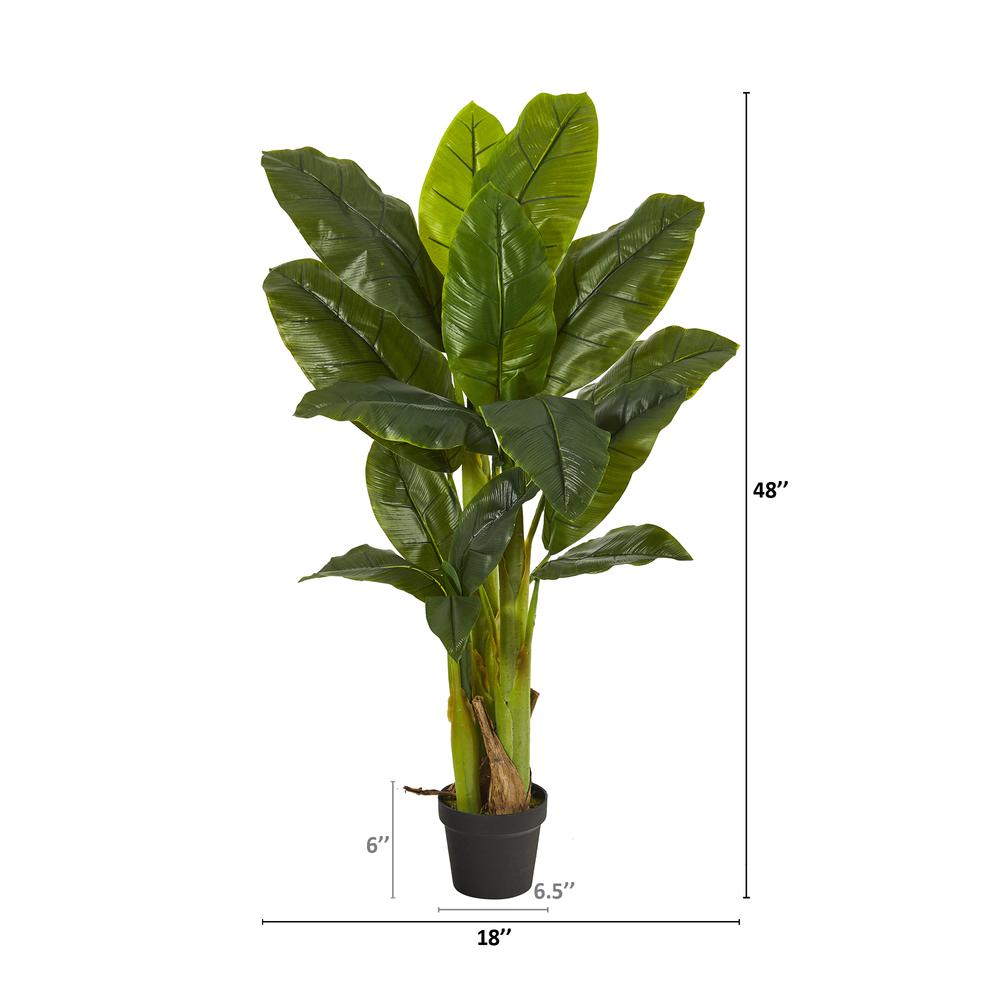 4ft. Triple Stalk Banana Tree (Real Touch). Picture 3