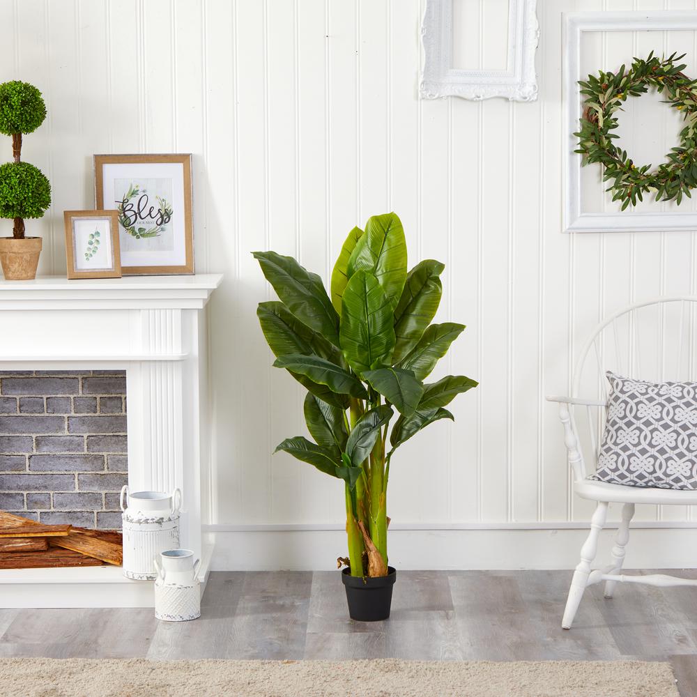 4ft. Triple Stalk Banana Tree (Real Touch). Picture 2