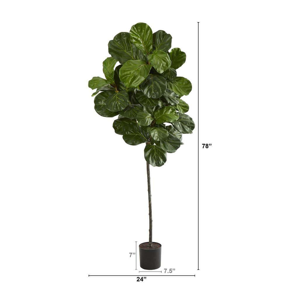 6.5ft. Fiddle Leaf Artificial Tree. Picture 2