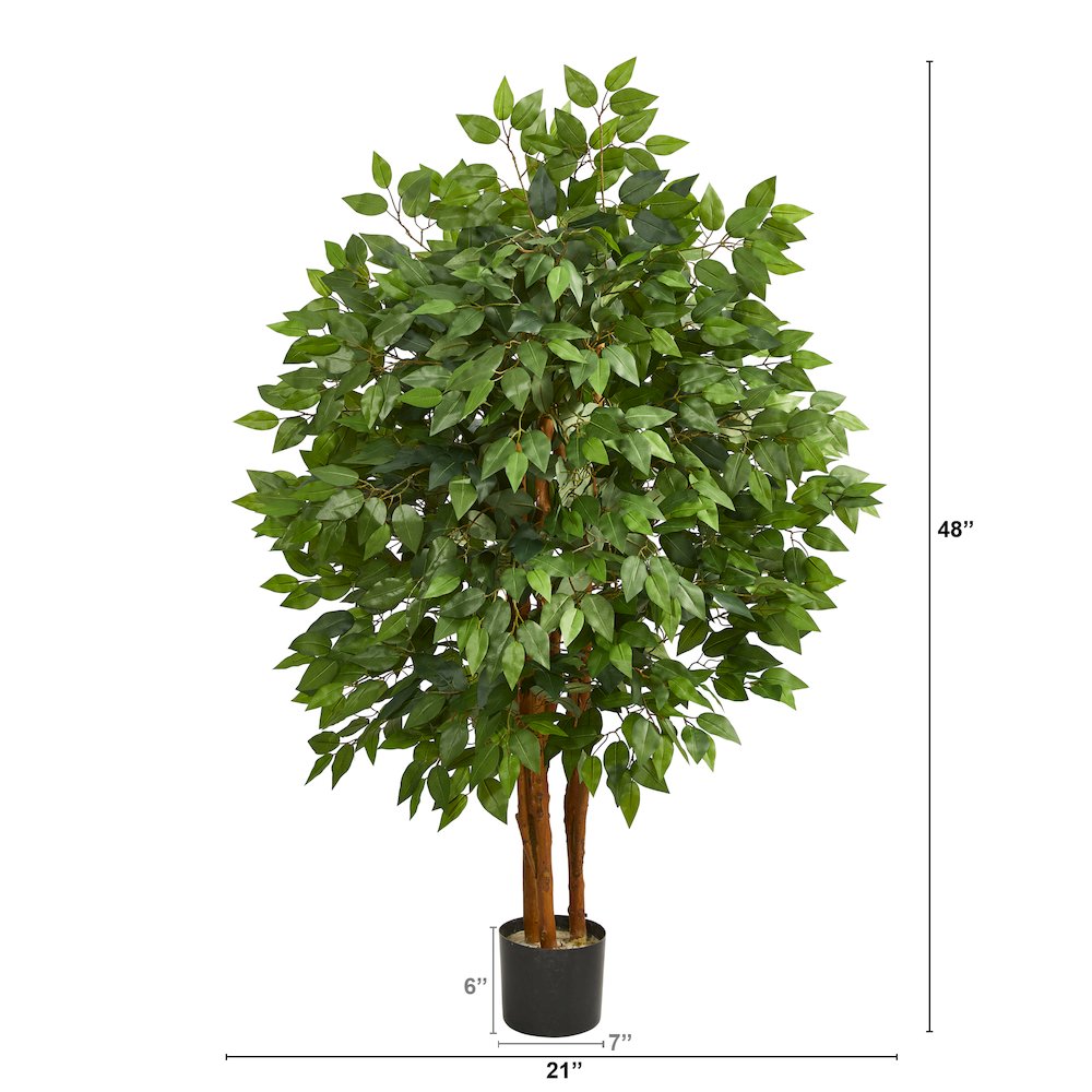 4ft. Super Deluxe Artificial Ficus Tree. Picture 2