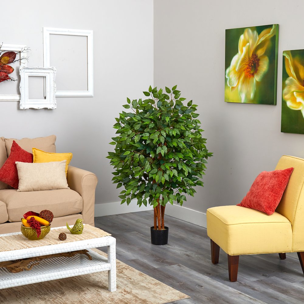 4ft. Super Deluxe Artificial Ficus Tree. Picture 3