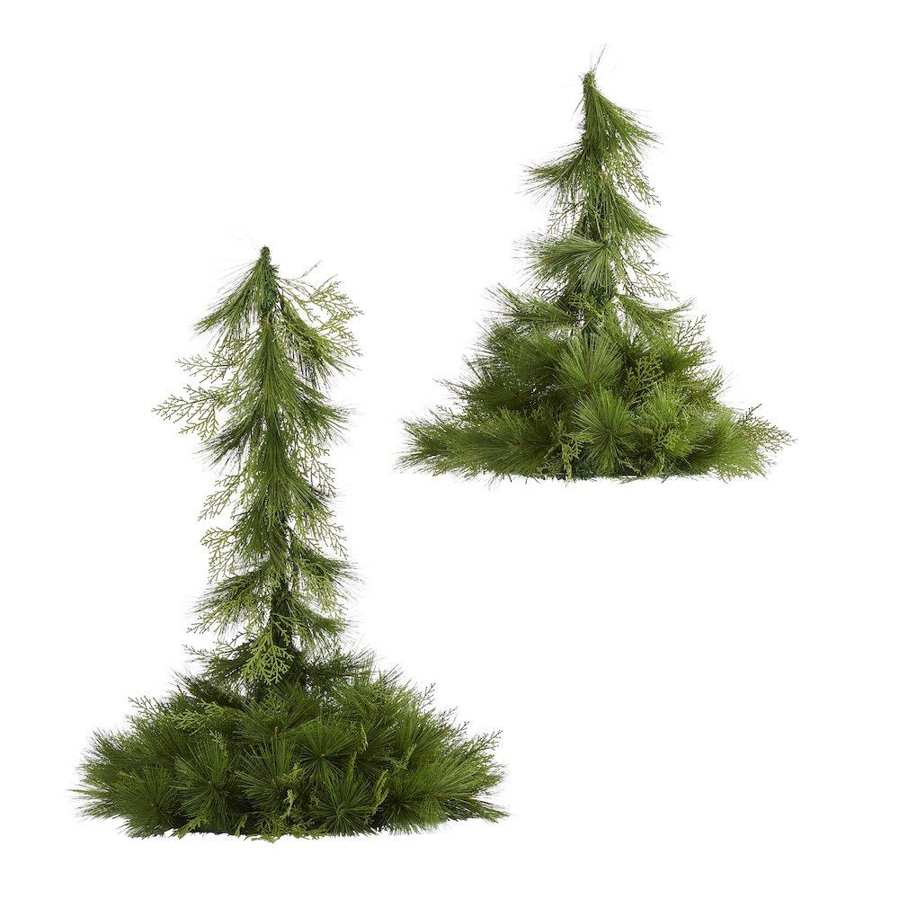 24in. and 36in. Table Top/Hanging Artificial Christmas Decor (Set of 2). Picture 3