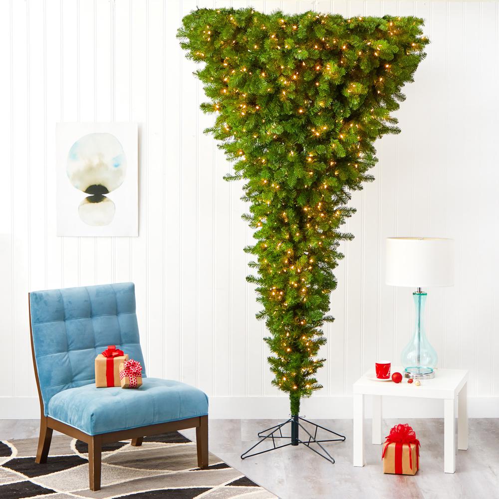 Sun Valley Spruce Upside Down Artificial Christmas Tree. Picture 7