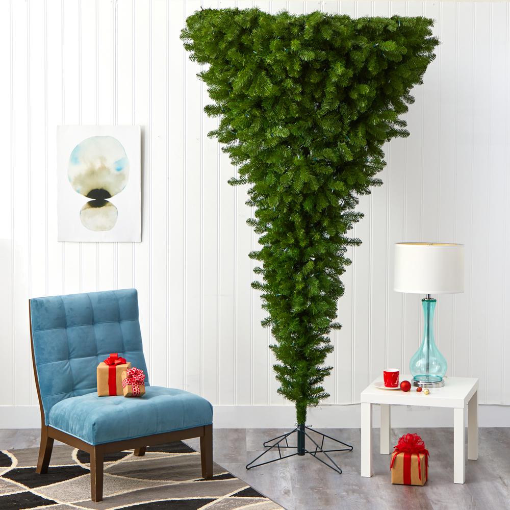 Sun Valley Spruce Upside Down Artificial Christmas Tree. Picture 8