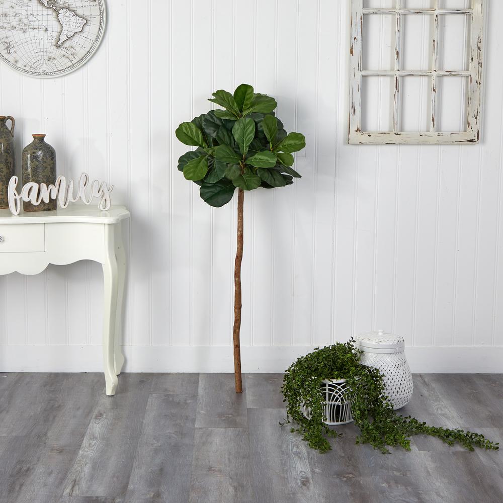 4.5ft. Fiddle Leaf Artificial Tree (No Pot). Picture 3