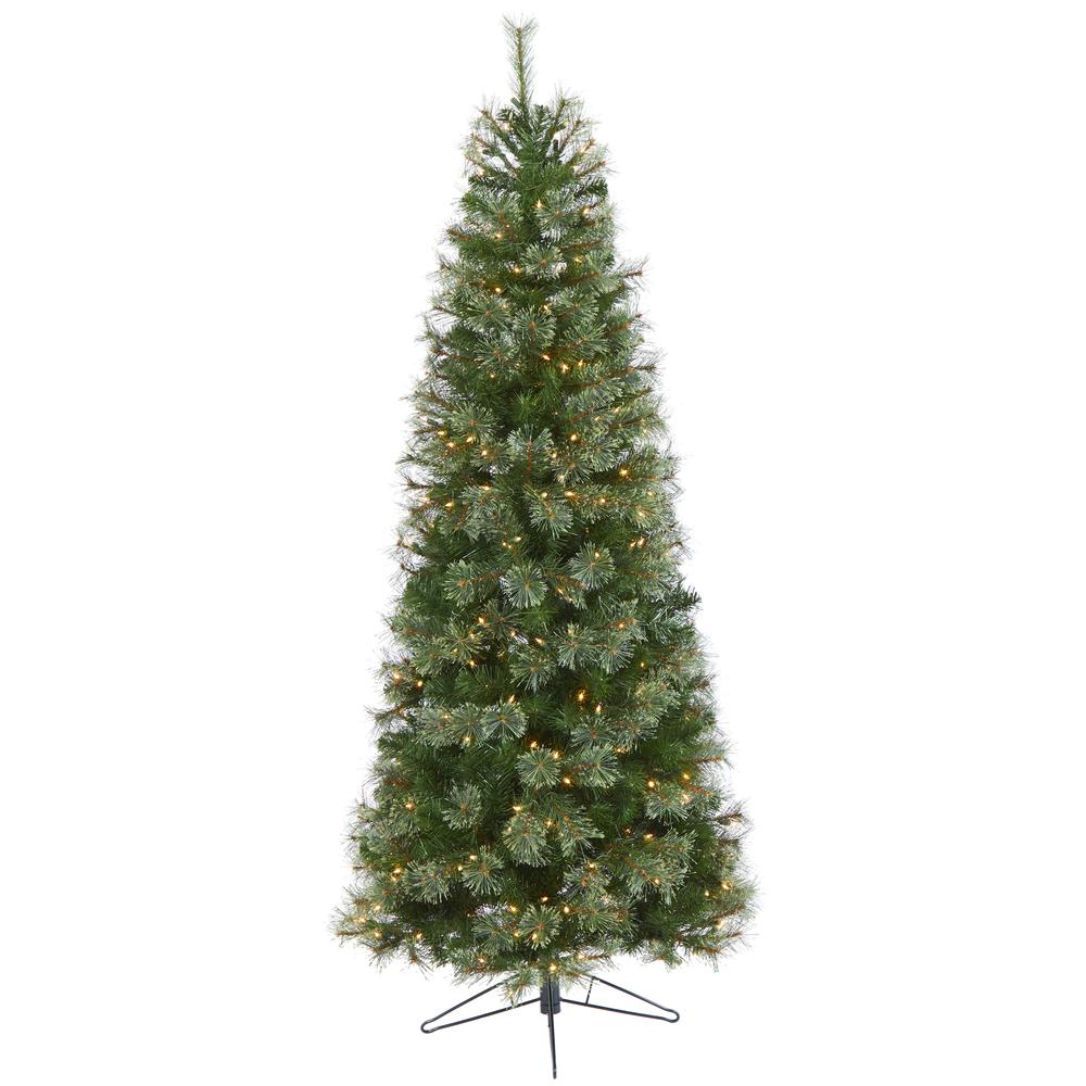 6.5ft. Cashmere Slim Artificial Christmas Tree with 350 Warm White Lights and 660 Bendable Branches. Picture 10