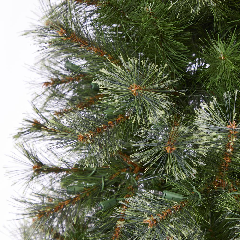 6.5ft. Cashmere Slim Artificial Christmas Tree with 350 Warm White Lights and 660 Bendable Branches. Picture 4