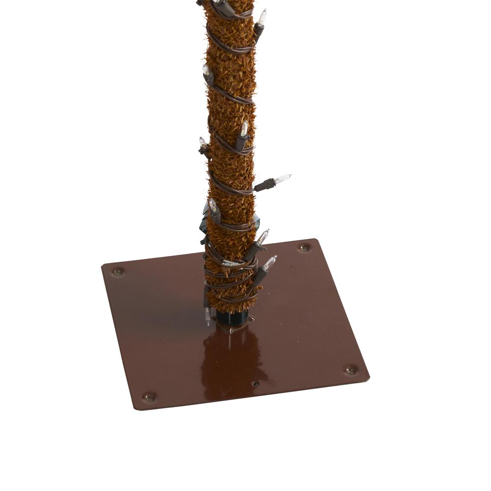 6ft. Christmas Palm Artificial Tree with 200 Warm White LED Lights. Picture 4