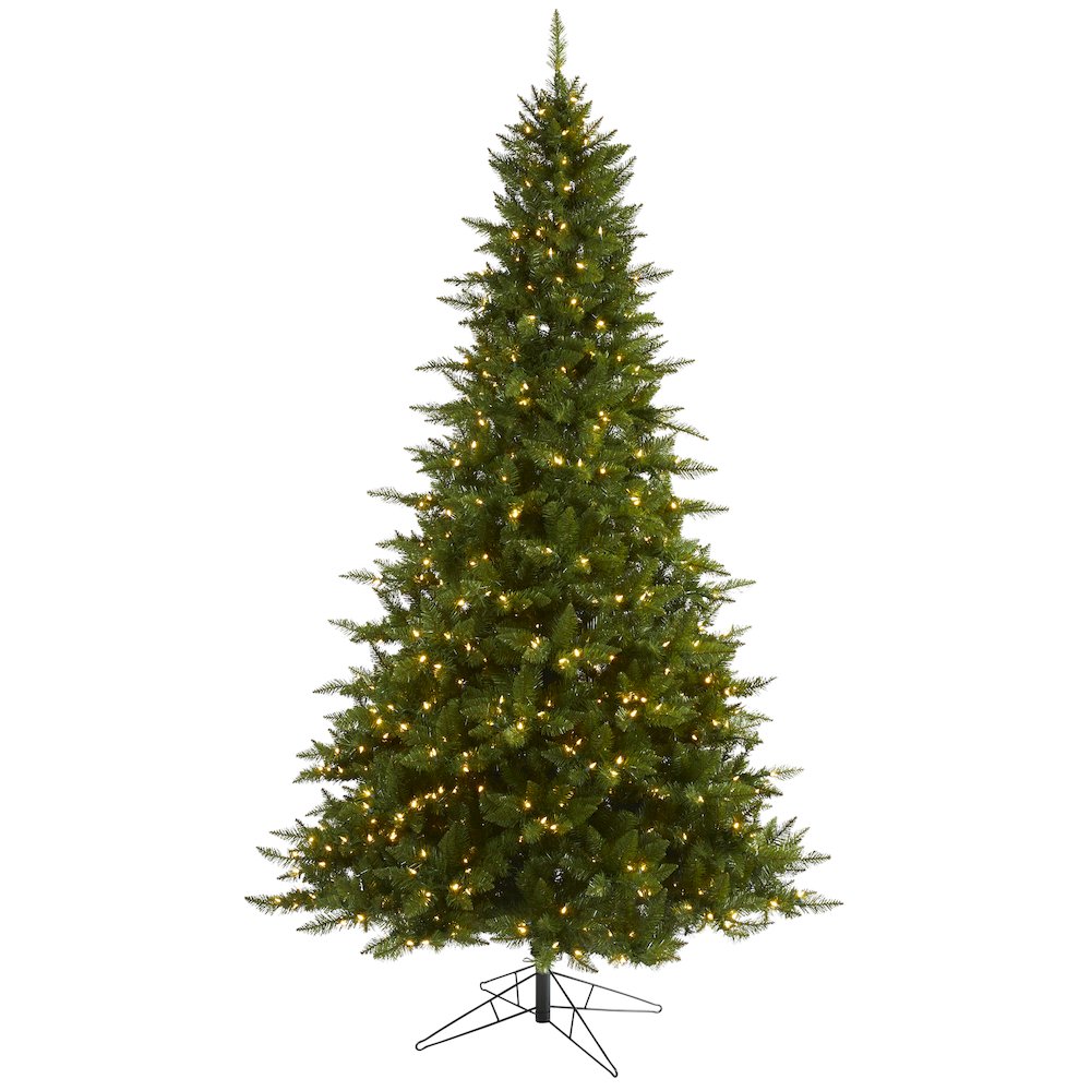 9ft. Vermont Spruce Artificial Christmas Tree with 850 Warm White LED Lights. Picture 1