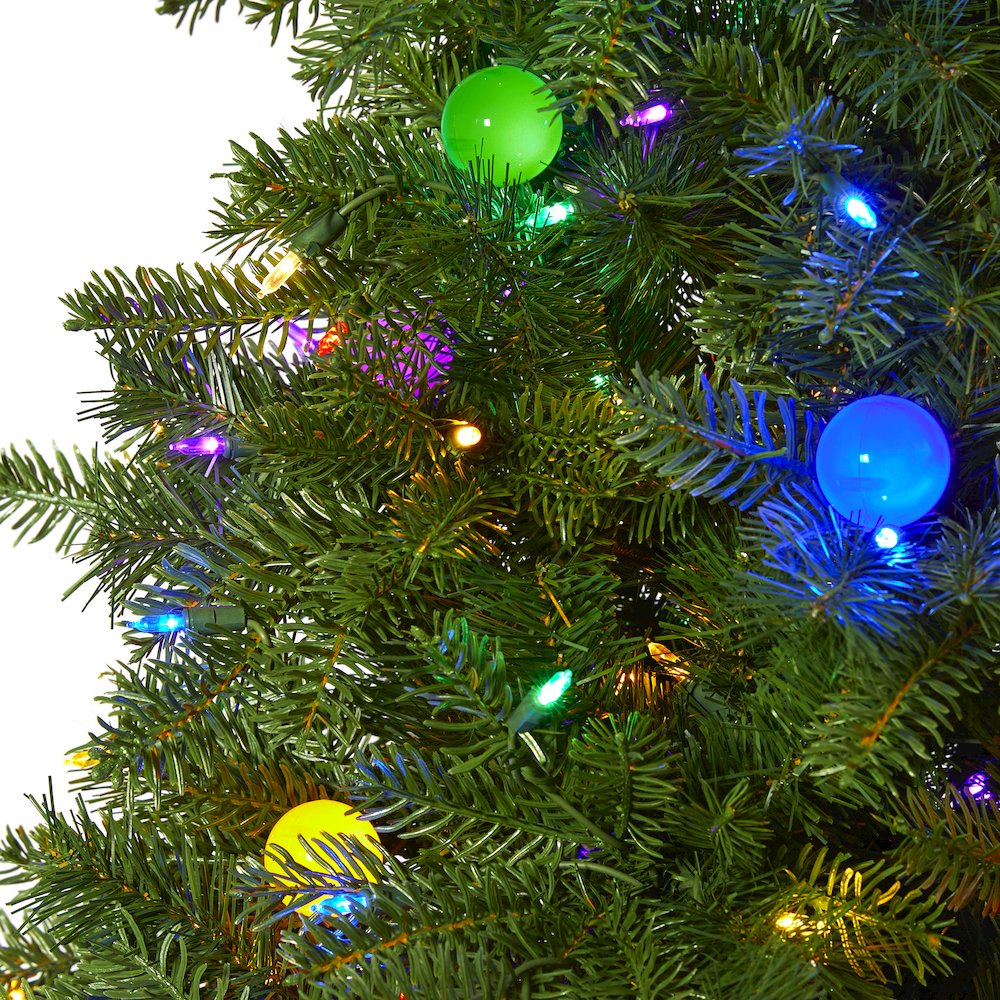 6.5ft. Montana Mountain Fir Christmas Tree with 450 Multi Color LED Lights. Picture 3