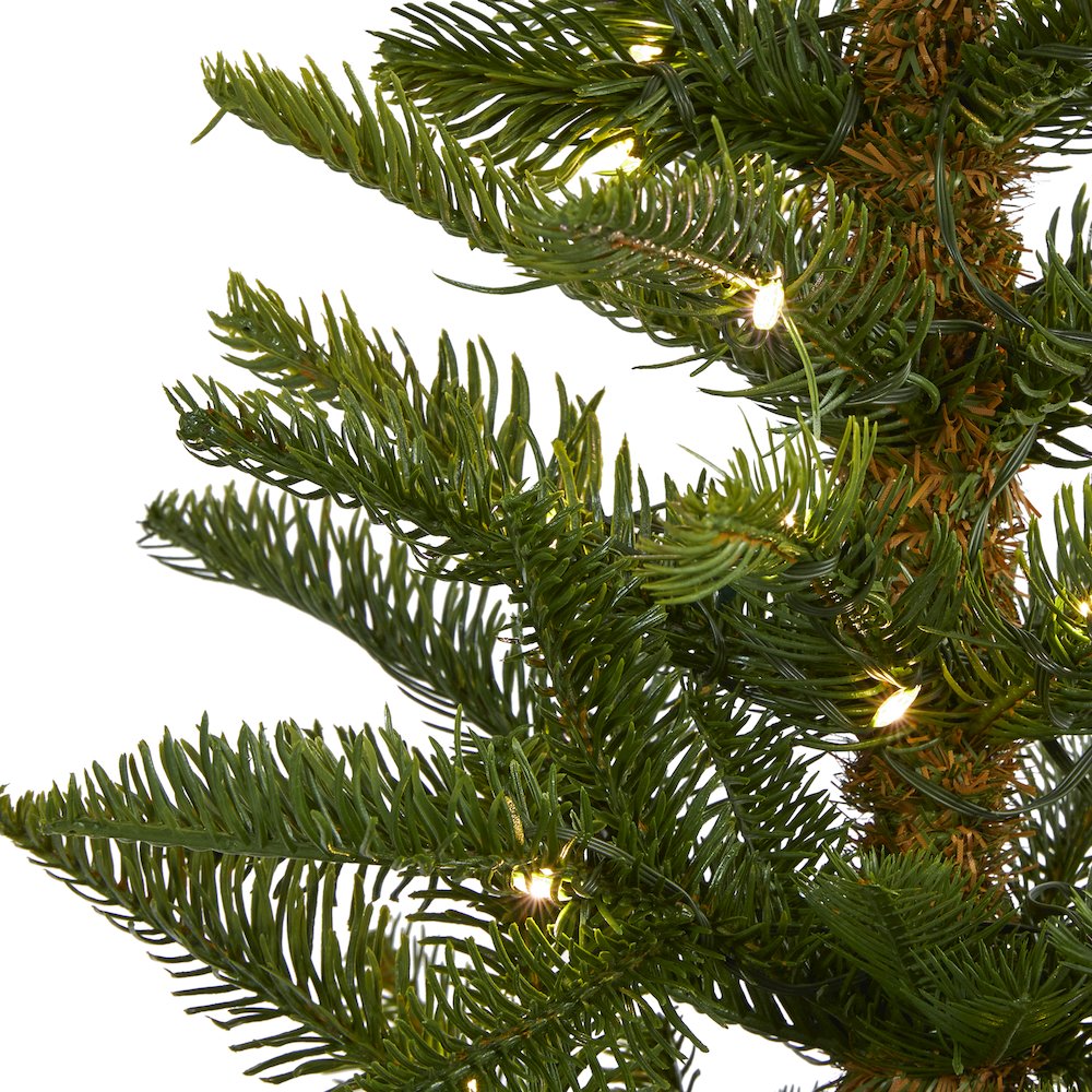 5ft. Alaskan Alpine Artificial Christmas Tree with 100 Clear Microdot LED Lights. Picture 3