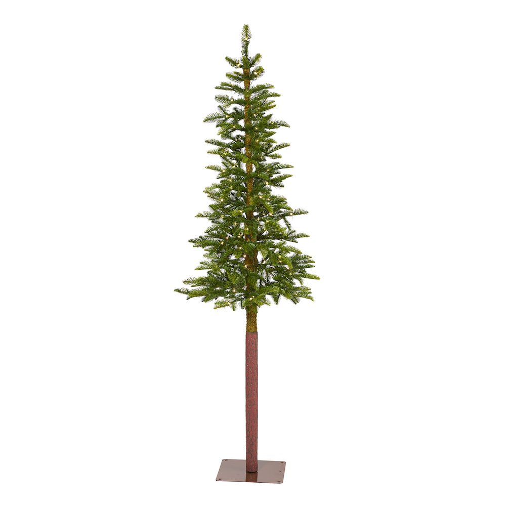 6ft. Alaskan Alpine Artificial Christmas Tree with 100 Clear Microdot LED Lights. Picture 1