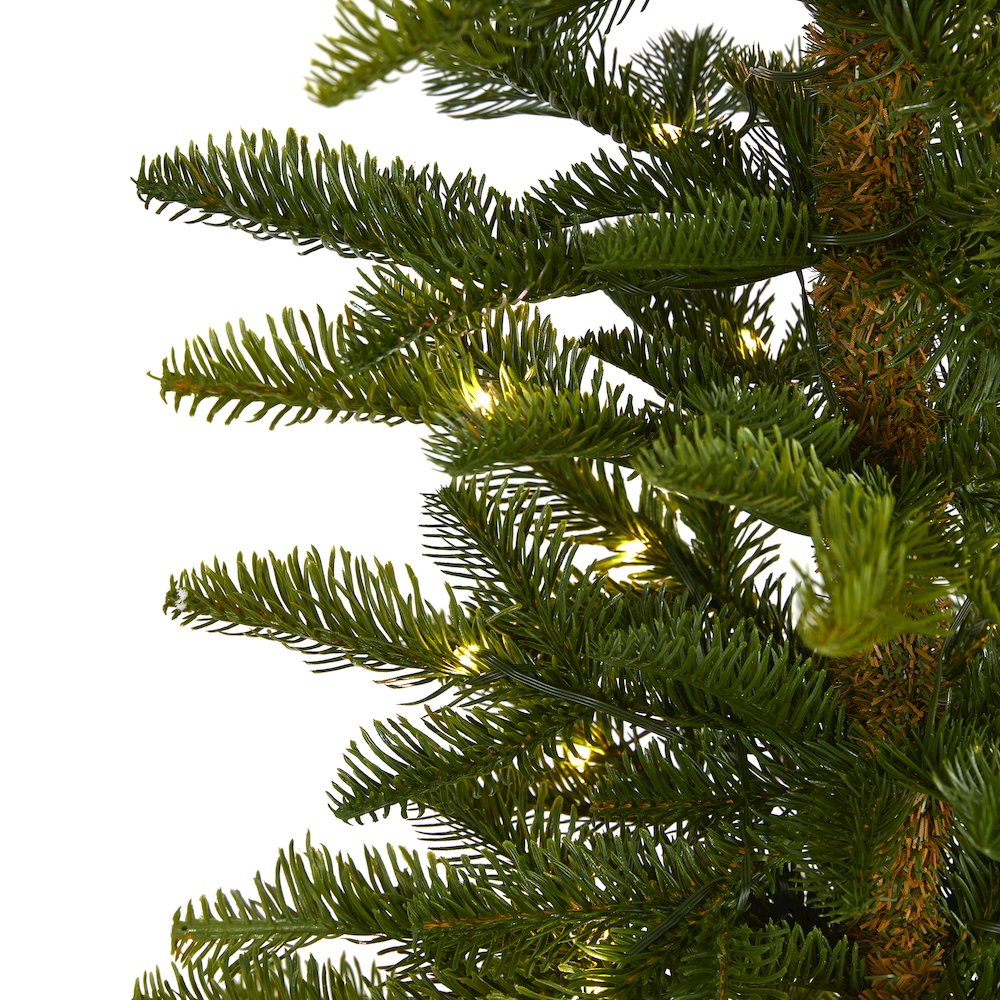 6ft. Alaskan Alpine Artificial Christmas Tree with 100 Clear Microdot LED Lights. Picture 3