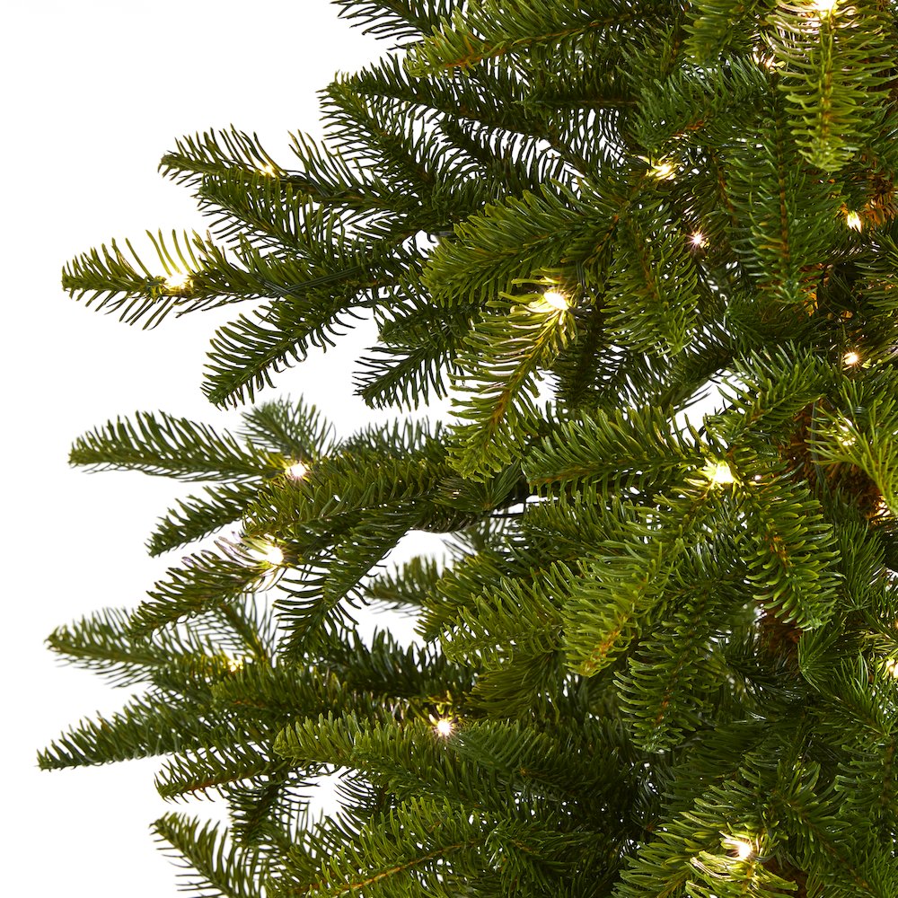 7ft. Alaskan Alpine Artificial Christmas Tree with 150 Clear Microdot LED Lights. Picture 3