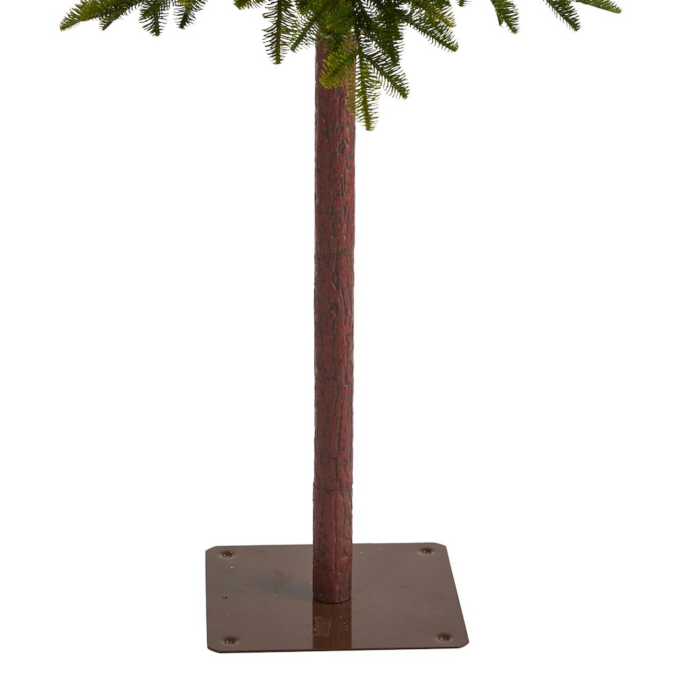 7ft. Alaskan Alpine Artificial Christmas Tree with 150 Clear Microdot LED Lights. Picture 5