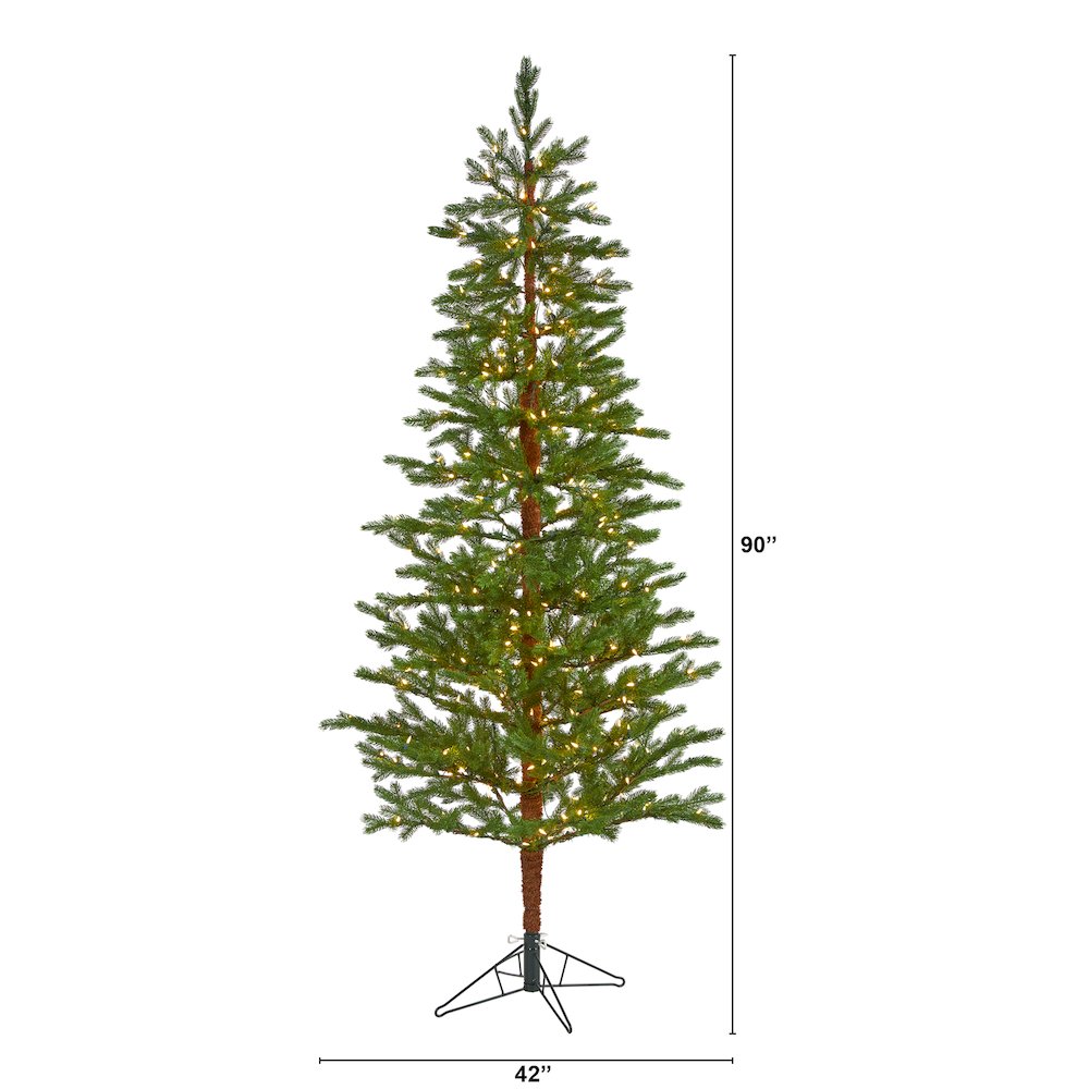 7.5ft. Fairbanks Fir Artificial Christmas Tree with 350 Clear Warm LED Lights. Picture 2