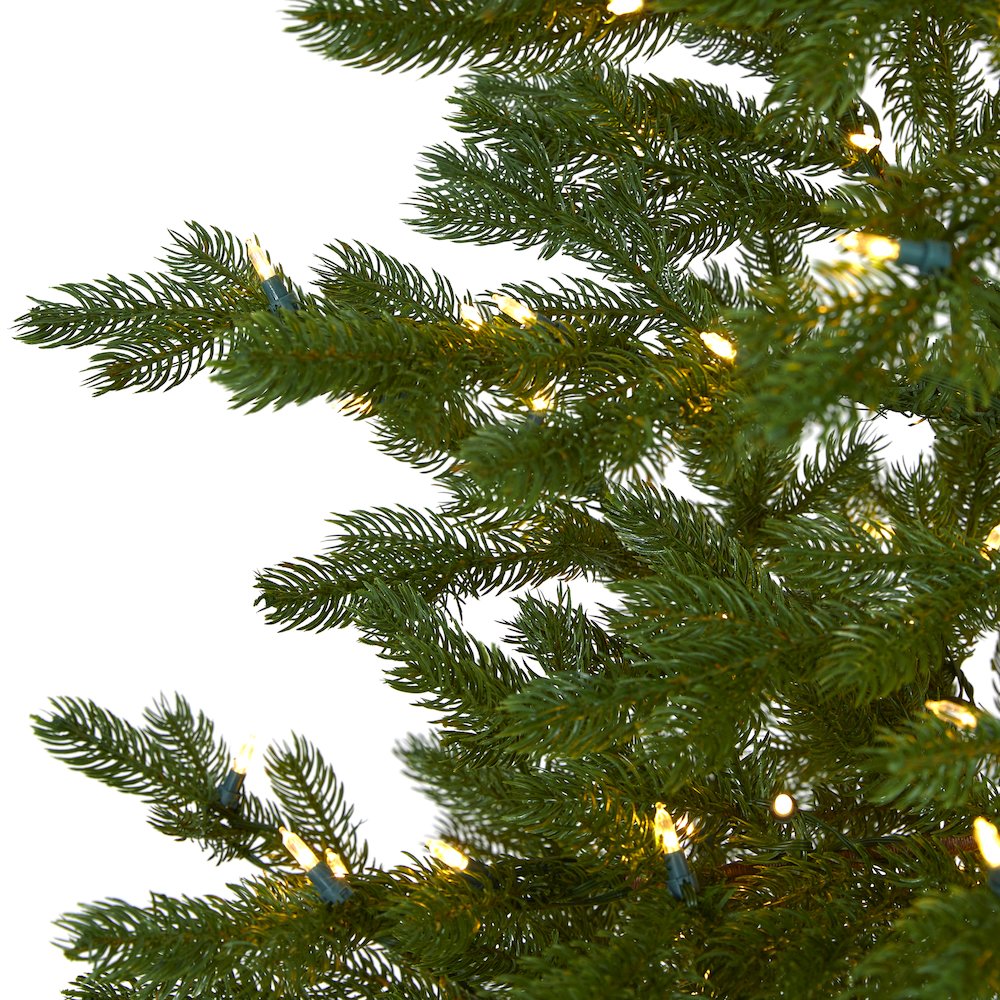 7.5ft. Fairbanks Fir Artificial Christmas Tree with 350 Clear Warm LED Lights. Picture 3