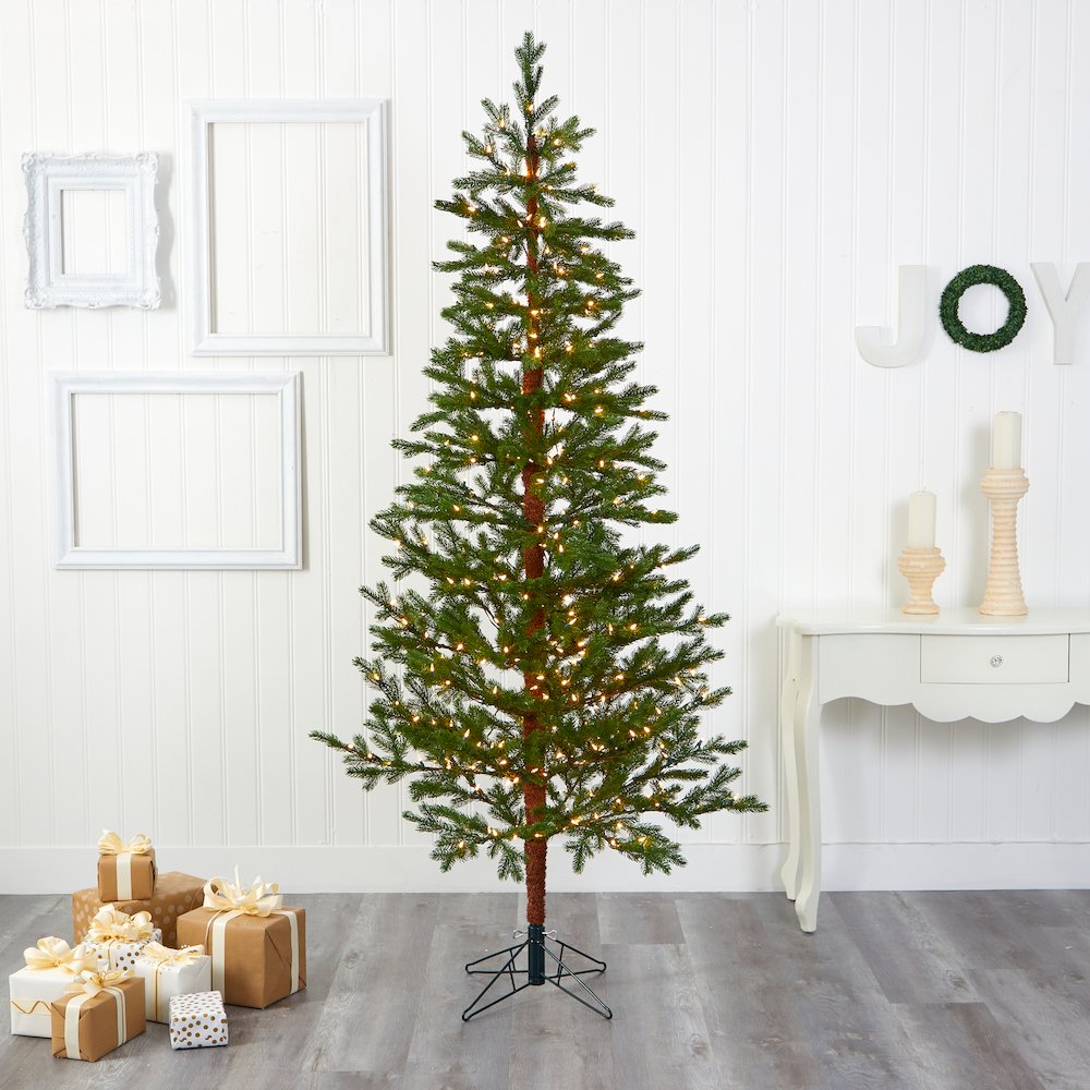 7.5ft. Fairbanks Fir Artificial Christmas Tree with 350 Clear Warm LED Lights. Picture 6