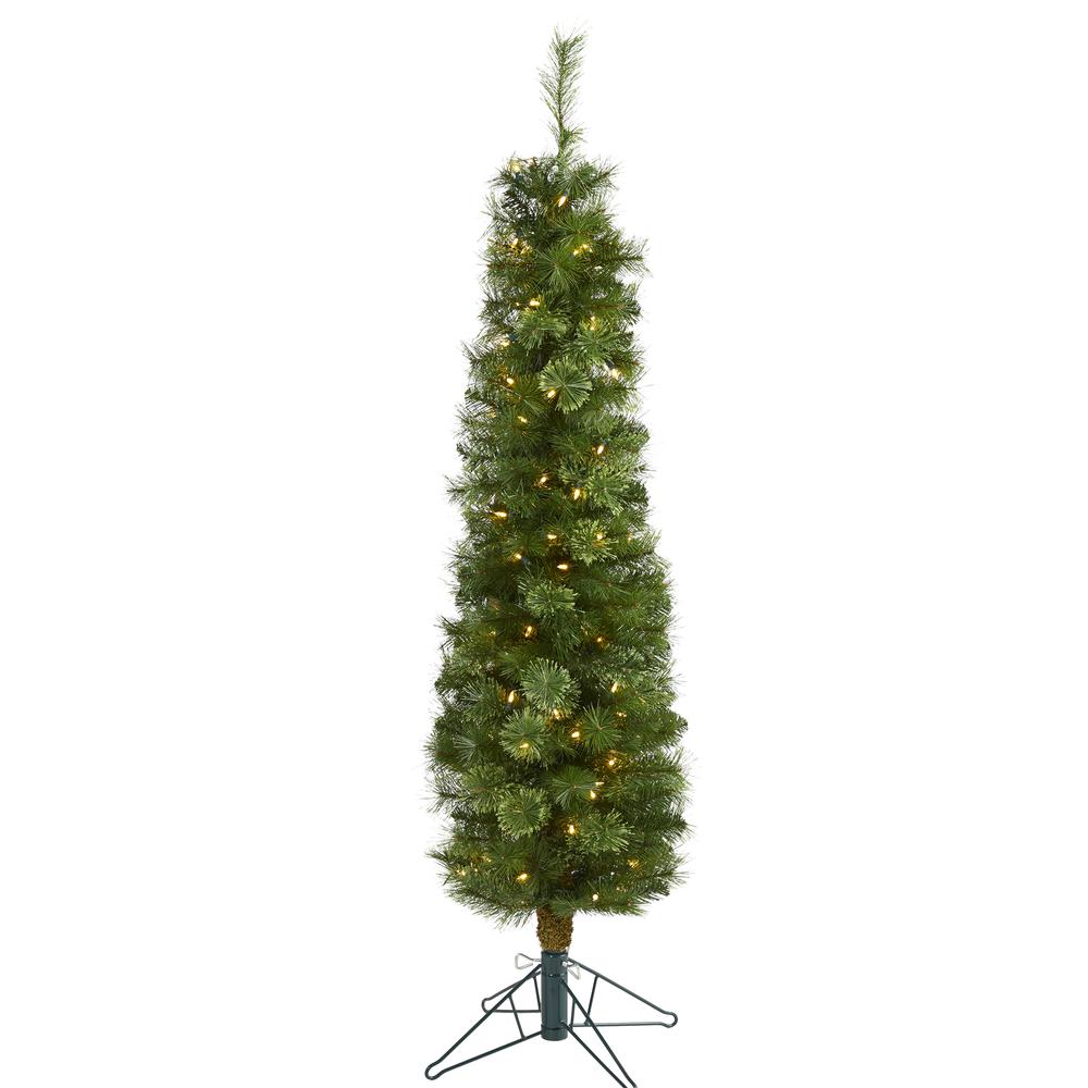 5ft. Green Pencil Artificial Christmas Tree. Picture 1