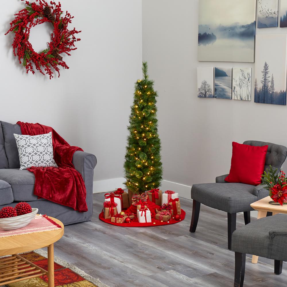 5ft. Green Pencil Artificial Christmas Tree. Picture 7