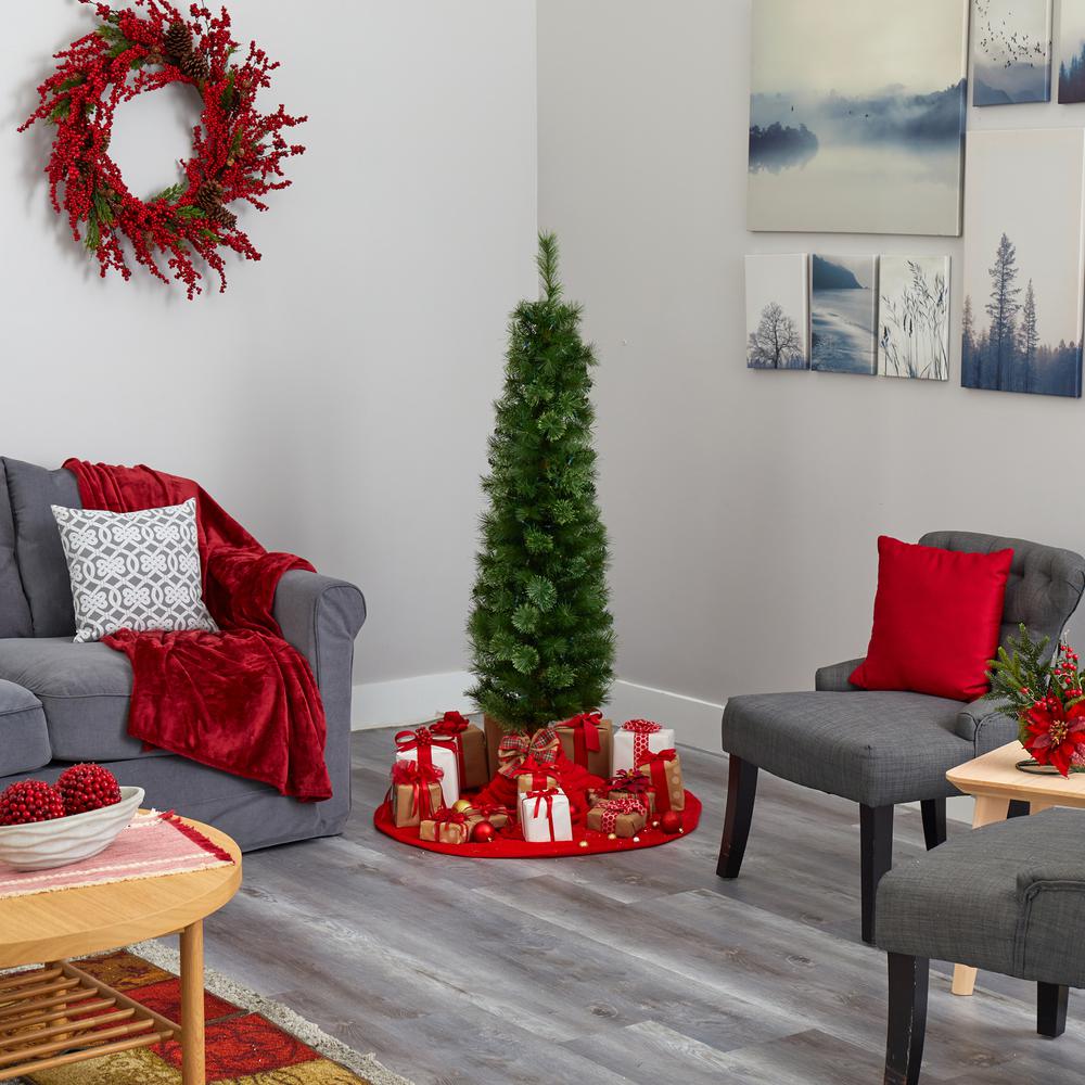5ft. Green Pencil Artificial Christmas Tree. Picture 8