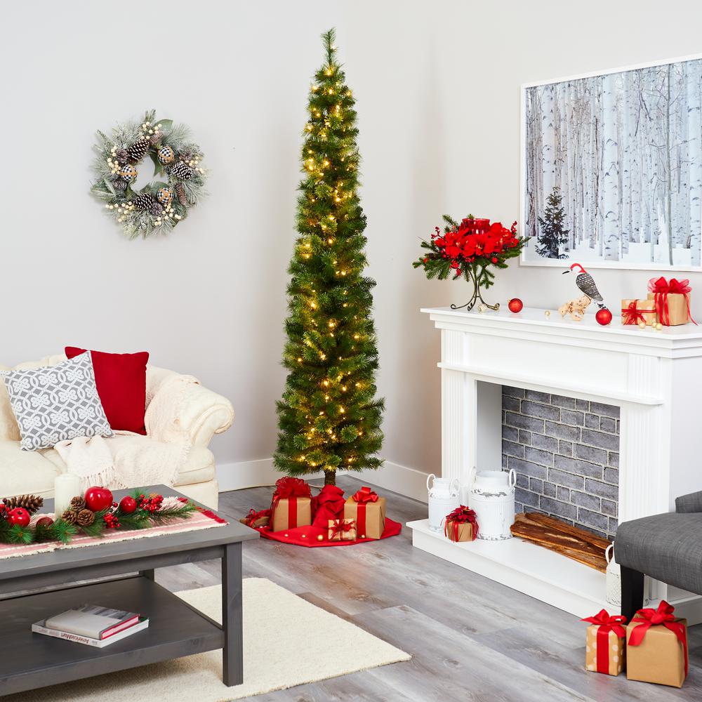 7ft. Green Pencil Artificial Christmas Tree. Picture 6